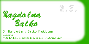 magdolna balko business card